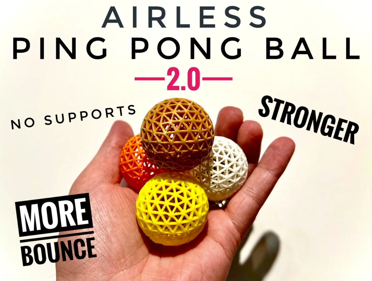 3D-gedruckter Tischtennisball 3D-printed Ping Pong Ball