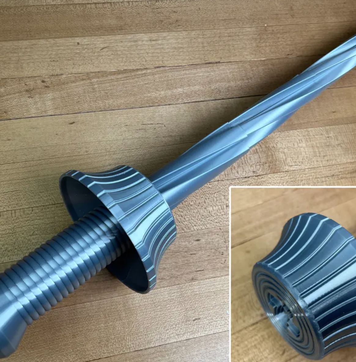 Zusammenklappbares Bohrschwert – Druckvorlage Collapsing Drill Sword Print-in-Place