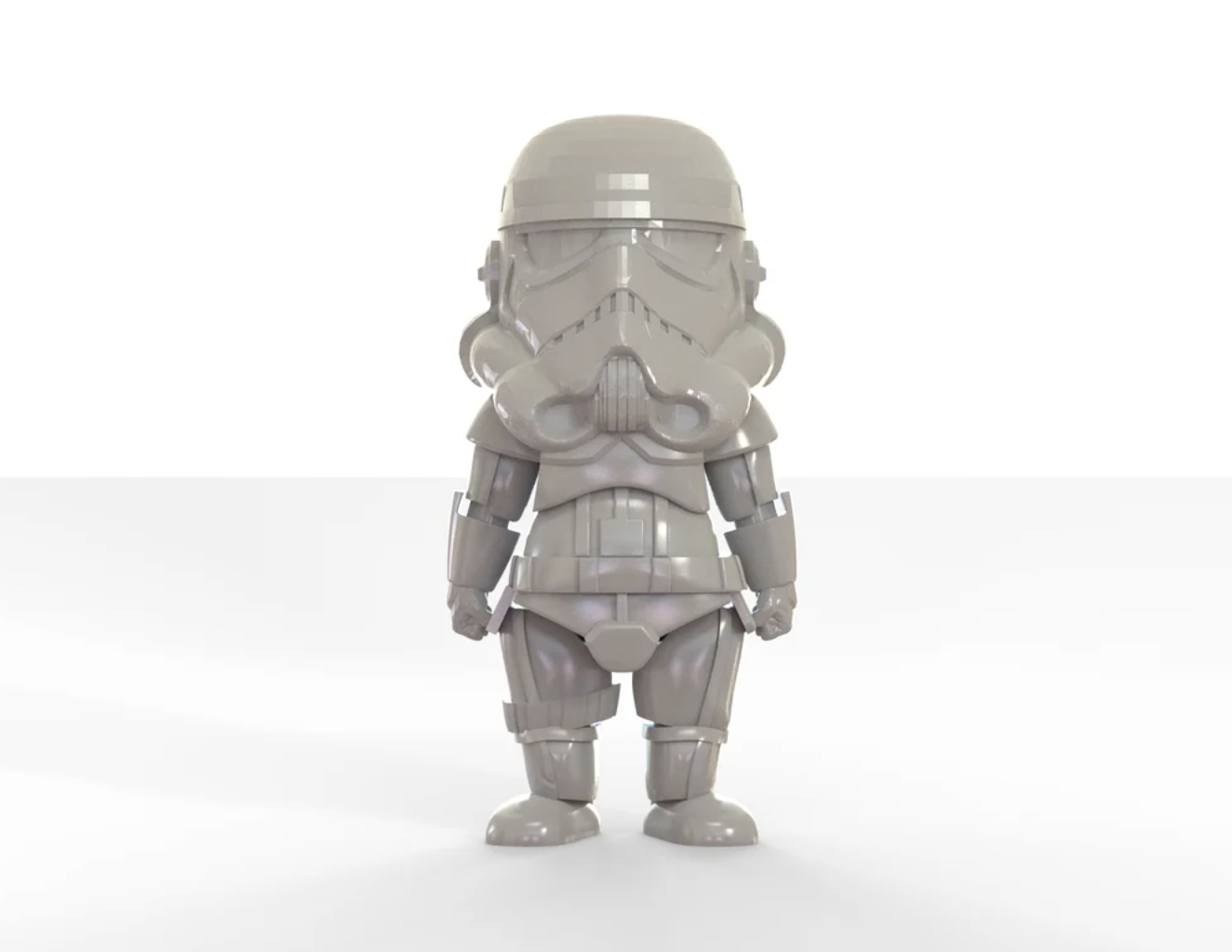 3D-gedruckte Star Wars-Figuren – Niedlicher Sturmtruppler 3D Printed Star Wars Figures-Cute Stormtrooper