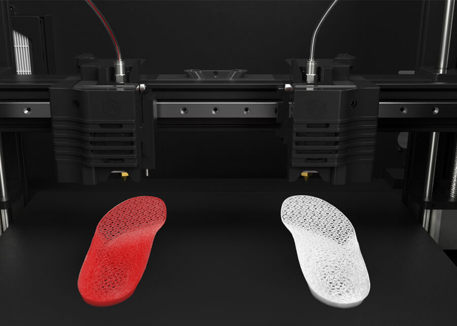 Raise3D FFF 3D-Druck orthopädischer Einlegesohlen Raise3D FFF 3D Printing Orthotic Insoles