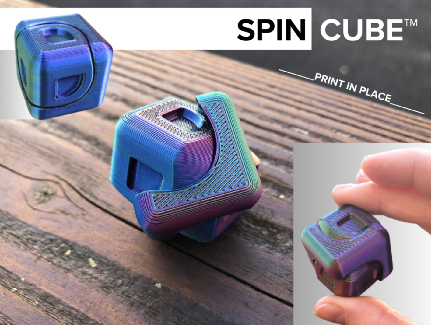 Print-in-Place Drehwürfel Print-in-Place Spin Cube