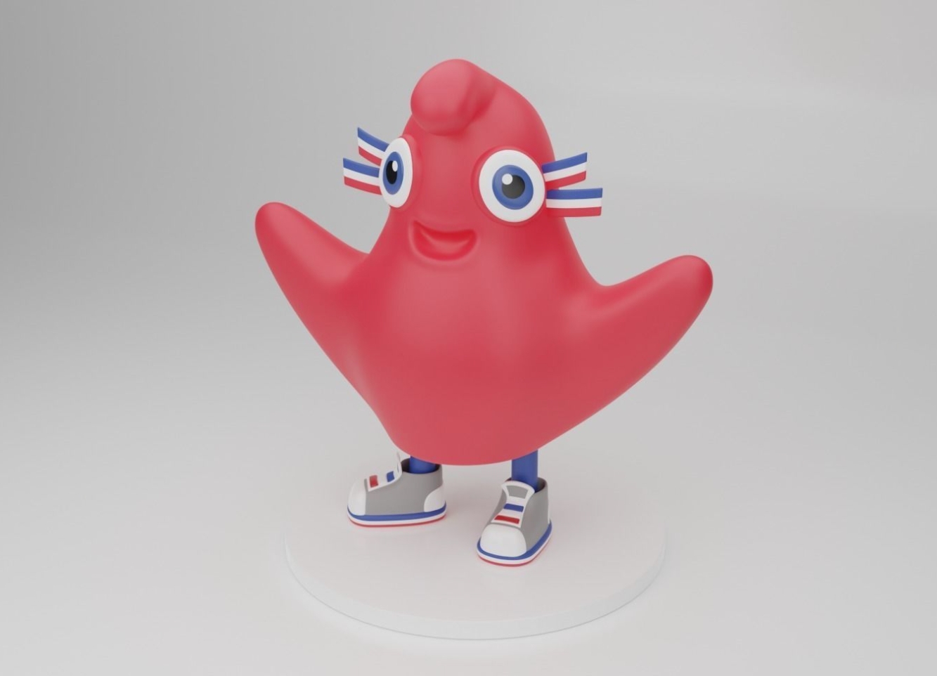 3D-Modell des Maskottchens der Olympischen Spiele 2024 in Paris 2024 Paris Olympics Mascot 3D Model