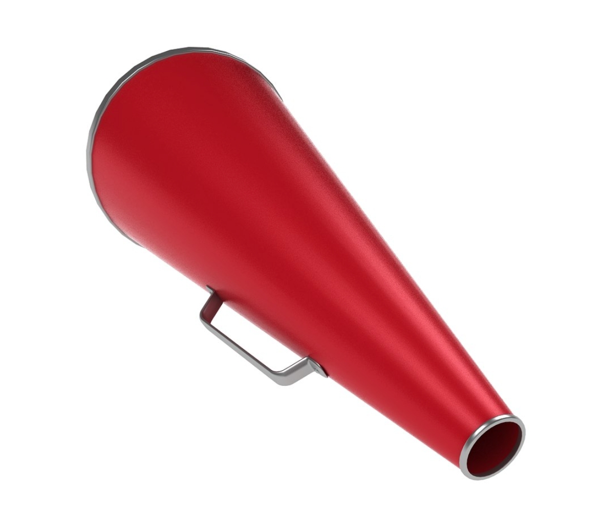 3D-Modell eines Cheerleader-Megafons Cheerleader Megaphone 3D Model