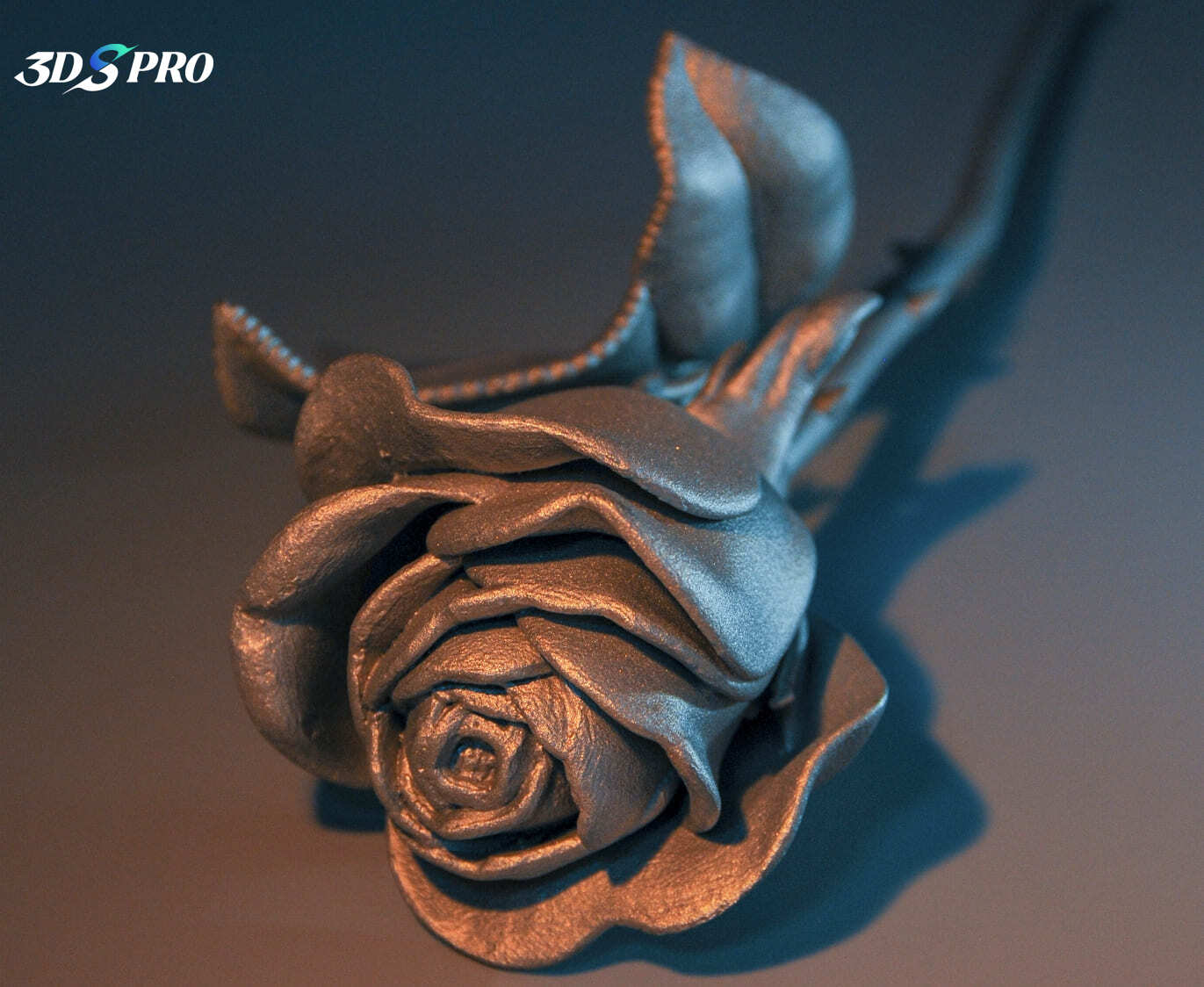 3D-gedrucktes Rosenperlenstrahlen 3d printed rose_bead blasted