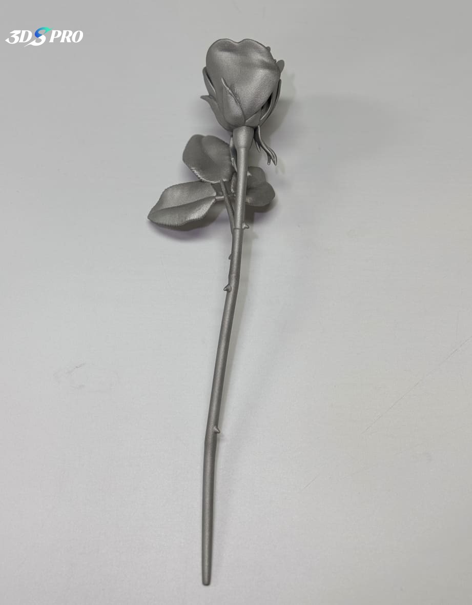 Metall, 3D-gedruckt, rosenperlengestrahlt metal 3d printed rose_bead blasted