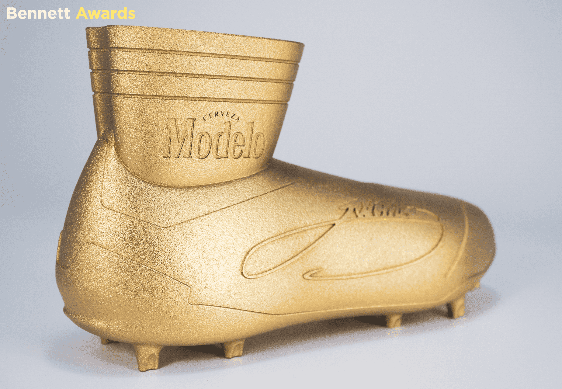 3D-gedruckter Stiefel aus 24-karätigem Gold 3d printed boot_24k gold