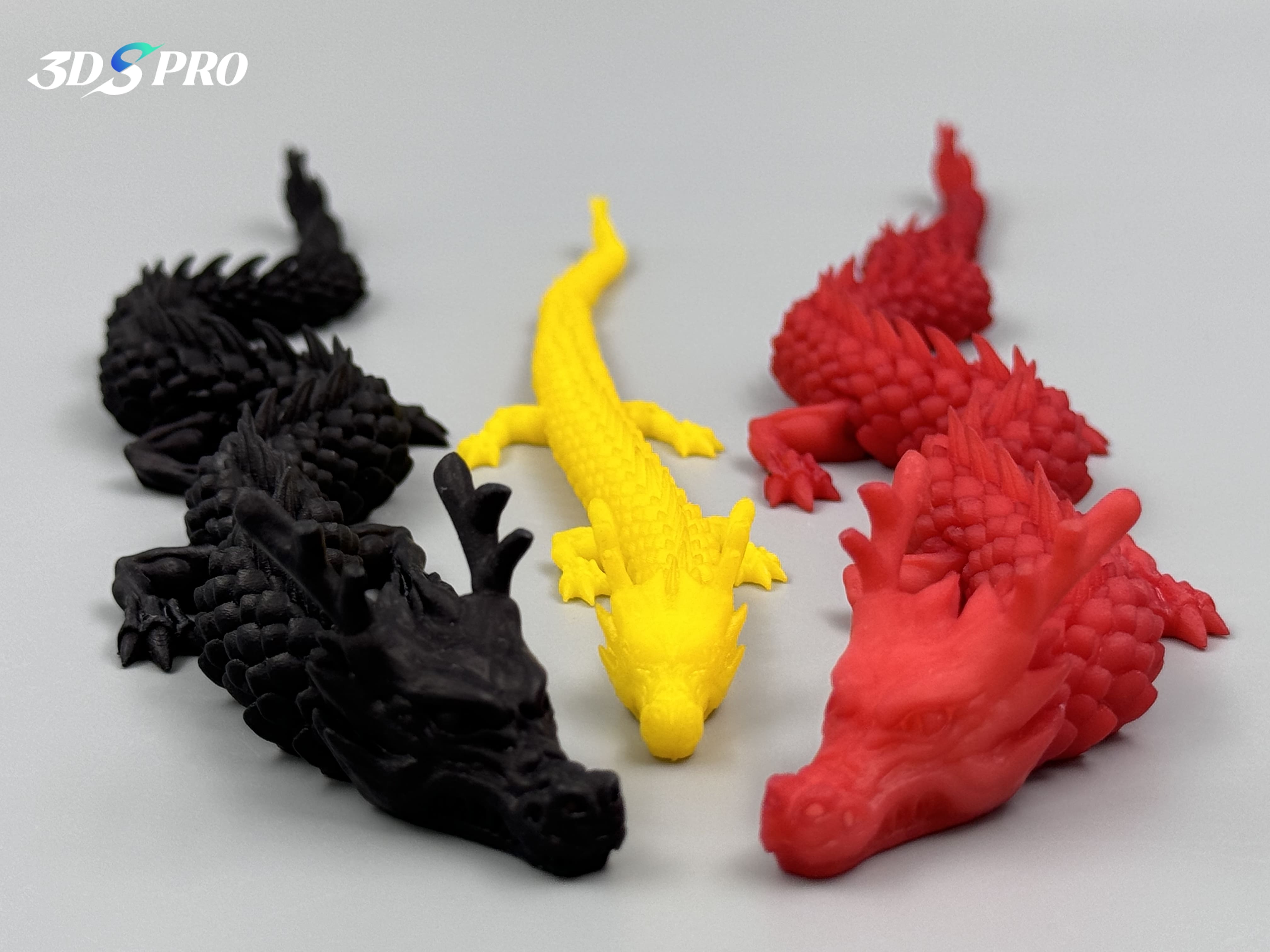 gefärbte 3D-gedruckte Drachen dyed 3d printed dragons